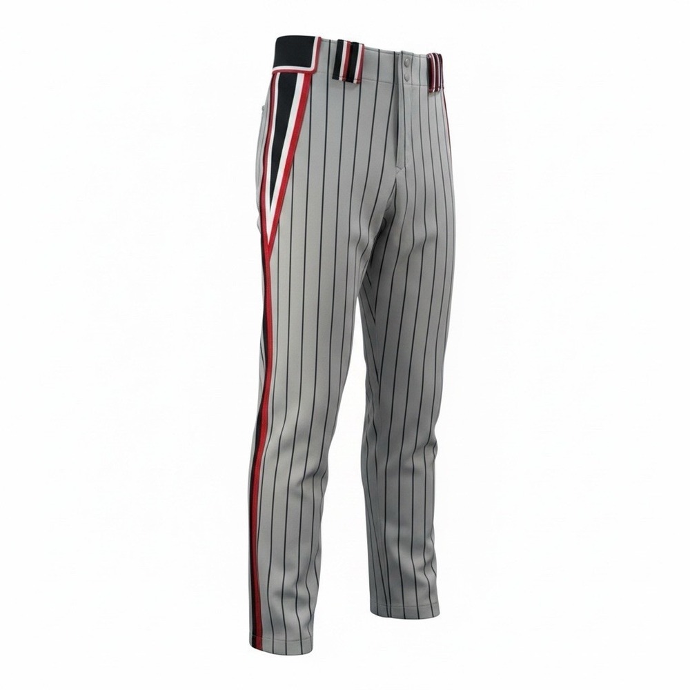 Boombah Baseball Pants Men's 34x33 Gray/ Black/ Red